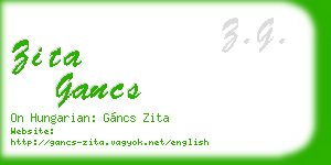 zita gancs business card