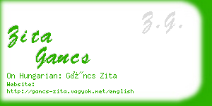 zita gancs business card